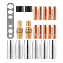El kit de puntas de contacto para soldadura MIG prolonga la vida útil de la máquina.