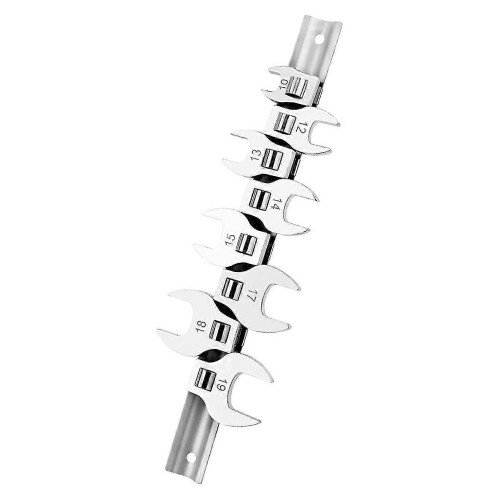 Jeu de 8 clés à œil 3/8" pour cliquet et clé dynamométrique dans les espaces restreints
