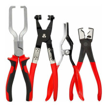 Car Fuel Line Pliers Set 4pc Hose Clamp Separator Pipe Wrench Auto Repair Kit