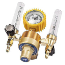 Regulador de flujo de gas para soldadura MIG TIG con argón y CO2, válvula de control de doble tubo con burbujas