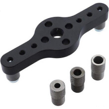 Aluminum Alloy Punch Locator Woodworking Drill Guide for Plank Hole Positioning