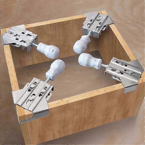 4PC Stainless Steel Adjustable 90 Degree Right Angle Corner Clamp Set Woodworking Squaring 1