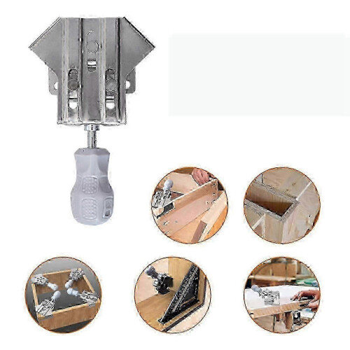 4PC Stainless Steel Adjustable 90 Degree Right Angle Corner Clamp Set Woodworking Squaring 2