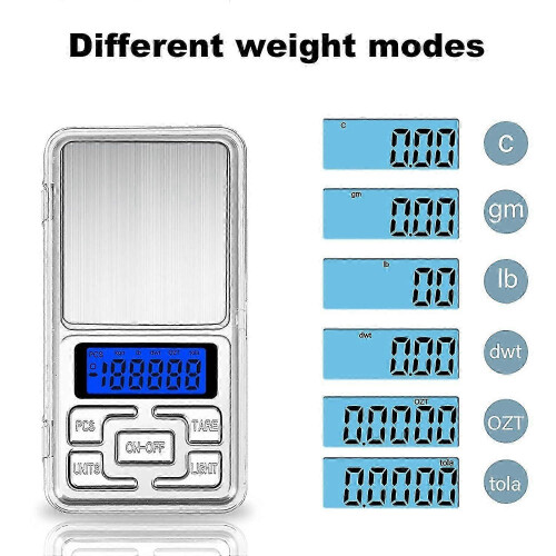 High Precision Mini Digital Pocket Scale 0.01g x 200g Portable Backlit LCD Display 2