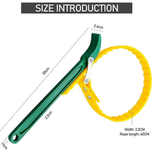 Multifunctional Adjustable Strap Wrench 27cm Handle Oil Filter Removal Tool for Mechanics Plumbers 1