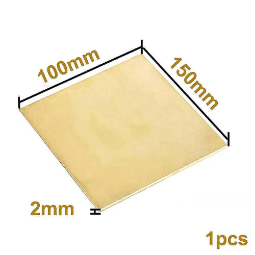 Precision Brass Sheet Plate 2mm 100x150mm Durable for Welding Metalworking 1