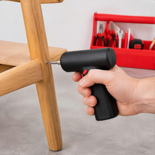 Ergonomic 3.6V USB Rechargeable Cordless Screwdriver Kit with Carrying Case 15pcs 1