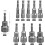 10Pcs Hex Magnetic Socket Wrench Set 6-19mm Pilot Nut Driver style2701 2