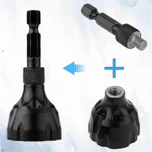 2PCs 1/4 Hex Shank Rotary Deburring External Chamfer Tool for Burr Removal black 2