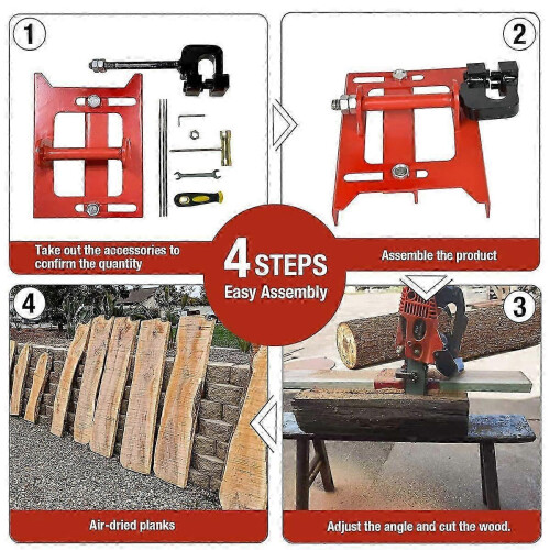Mini Chainsaw Mill with 1 Electric Grinder Guide Rail & Mounting Tools for Woodworkers 2