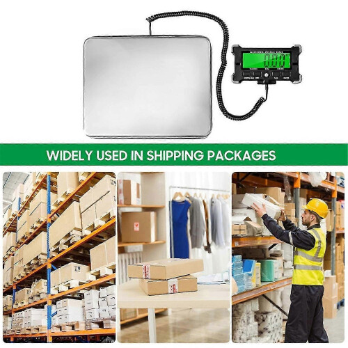 PS21 200KG Stainless Steel Digital Floor Scale with LCD Backlit Electronic Postal Scale 2