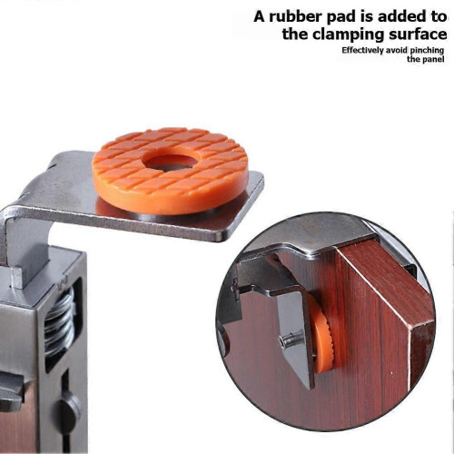 2Pcs Alloy Steel Adjustable Drawer Clamps Quick-Fit Installation Hardware Silver 1