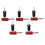 5 Sets Nickel Plated Brass Banana Plug Straight 2mm Spring Panel Socket J.10001 Red Black 2