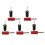 5 Sets Nickel Plated Brass Banana Plug Straight 2mm Spring Panel Socket J.10001 Red Black 3