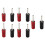 5 Sets Nickel Plated Brass Banana Plug Straight 2mm Spring Panel Socket J.10001 Red Black 4