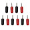5 Sets Nickel Plated Brass Banana Plug Straight 2mm Spring Panel Socket J.10001 Red Black 5