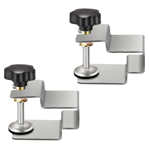 2PCS Stainless Steel Cabinet Installation Tools for Drawer Front Panel Clamps Silver 1