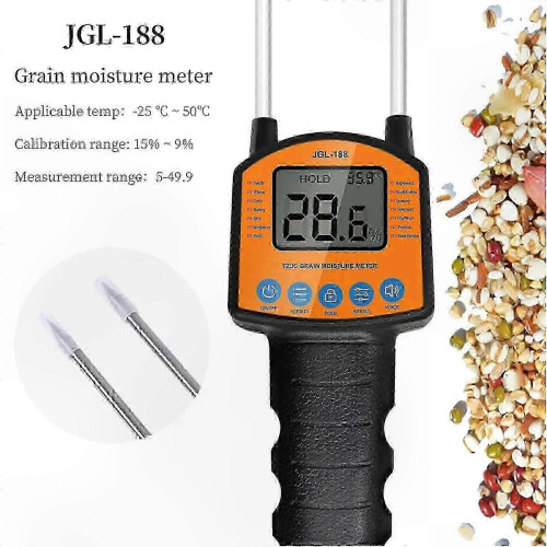 Agricultural Dual-Probe Moisture Meter for Hay Straw Grain Quality Control Device 1