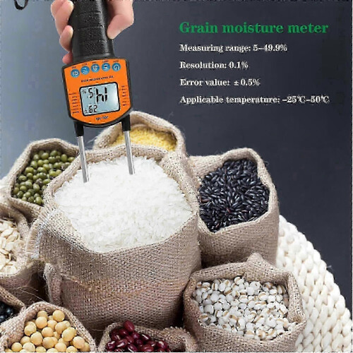 Agricultural Dual-Probe Moisture Meter for Hay Straw Grain Quality Control Device 2