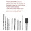 9pc Tap Twist Drill Set with Adjustable Ratchet T-Shaped Tap Wrench 2