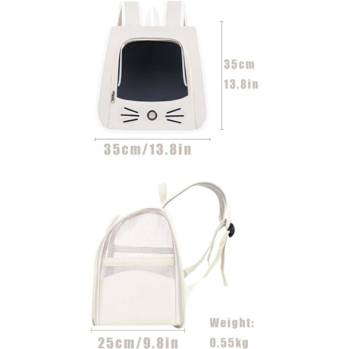Foldable Cat Backpack Carrier – Breathable Portable Pet Bag with Mesh Window 1