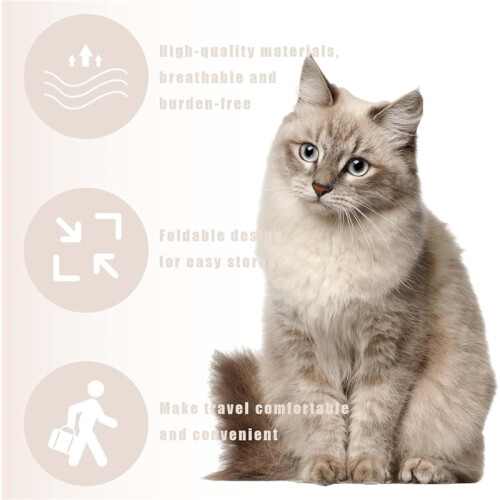 Foldable Cat Backpack Carrier – Breathable Portable Pet Bag with Mesh Window 2