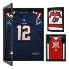 Misvayli Jersey Display Frame 60 x 80cm, Football Shirt Shadow Box, Sports Shirt Frame for Basketball Rugby Baseball Hockey T-Shirts, Wall Mounted