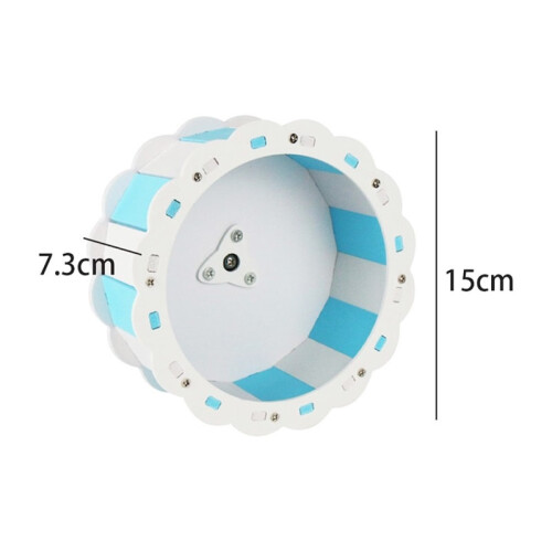 Silent Hamster Exercise Wheel – Non-Slip Plastic Running Wheel, Blue/White 1