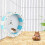 Silent Hamster Exercise Wheel – Non-Slip Plastic Running Wheel, Blue/White 5
