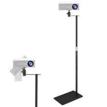Nastopee Projector Stand, Adjustable Floor Projector Mount 104-160cm, 6kg Capacity, 29.4 x 29.4cm Platform, Tripod Stand for Home Cinema