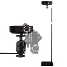 Misvayli Adjustable Projector Mount, Floor Projector Tripod Stand with 6kg Capacity, 29.4 x 29.4cm Platform, 104-160cm Height for Cinema Office