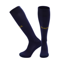 (Barca Blue, L) 26-27 Teens Football Grip Socks High Knee & Long Football Training Socks - Breathable Cushioned Socks Children