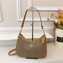 (Khaki, 29*22*9) Retro presbyopia crescent armpit bag for women large capacity shoulder bag can be worn cross-body
