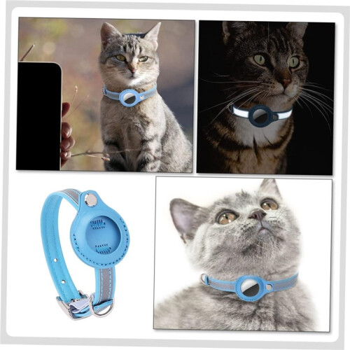 Reflective Cat Collar with Tracker Holder – Adjustable Pet Collar, XS 2