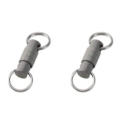 2X Titanium Quick Release Keychain Buckle - Key  for Outdoor Use, Compact