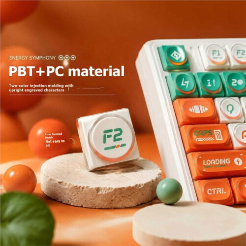 115 Keys Retro Block Keycap Set Rounded Profile Keycaps for MX Style Mechanical Keyboard Custom Keyboard 1