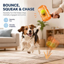 Tennis in Bottle Interactive Dog Chew Toy Promotes Dental Health for Medium and Large Breeds Green