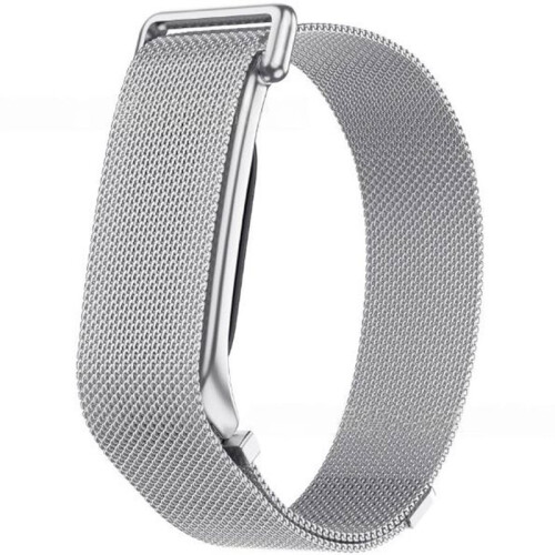 For   Air Breathable Milanese Loop Band Quick Release Adjustable Soft Metal Tracker Accessory Silver