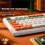 115 Keys Retro Block Keycap Set Rounded Profile Keycaps for MX Style Mechanical Keyboard Custom Keyboard 4