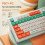 115 Keys Retro Block Keycap Set Rounded Profile Keycaps for MX Style Mechanical Keyboard Custom Keyboard 5
