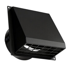 4-Inch Detachable Metal Dryer Vent Cover - Wall Mount Exhaust Vent Hood with Louvered Design for Bathroom/Kitchen Fans
