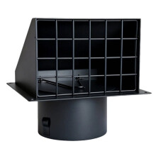 Afneembare Metalen Afdekking voor Wasdrogerventilatie van 10 cm - Wandmontage Afzuigkap met Lamellen voor Badkamer-/Keukenventilatoren