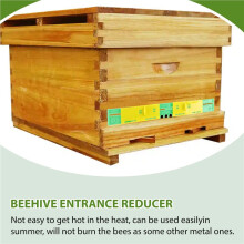 6 Pack Beehive Entrance Reducer, Bee Hive Mouse Guard 8 Frame,12.5Inch Plastic Beehive Sliding Mouse Guards