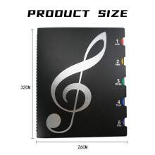 Sheet Music Folder, 60 Pages, Sheet Music/Holder,Fits Letter Size A4, Writable & Detachable Choir Folder Black
