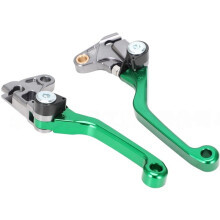 Brake Clutch Levers for KLX110L 2010-2024 Dirt Pit Bike Adjustable CNC Lever Pivot Set Green