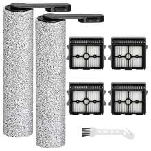 Para la Aspiradora de Suelos para GO HammerHead/HammerHead Mess Detect para Uso en Seco y Húmedo, Incluye 2 Cepillos de Rodillo, 4 Filtros