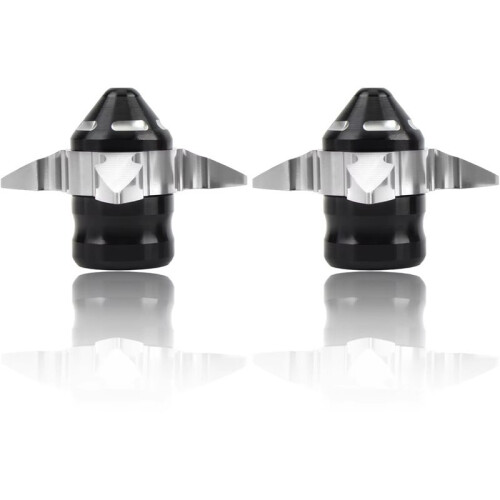 2pcs Universal Motorcycle Front Fork Sliders /  Guards - Aluminum Alloy Silver