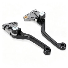 Brake Clutch Levers for KLX110L 2010-2024 Dirt Pit Bike Adjustable CNC Lever Pivot Set Black