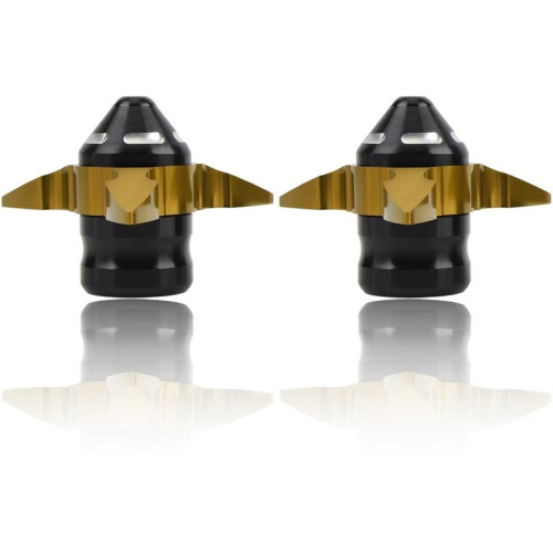 2pcs Universal Motorcycle Front Fork Sliders /  Guards - Aluminum Alloy Gold