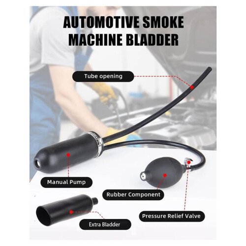 Universal Easy Intake Adapter for Automotive Smoke Machine, Inflatable Air Bladder EVAP Leak Diagnostic Tester 2